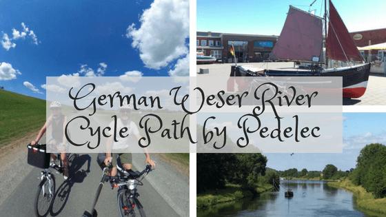 German Weser river cycle path