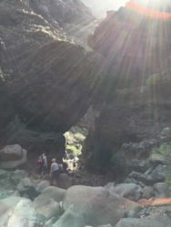Zieleinlauf oder Startpunkt bei einer Wanderung in der Masca-Schlucht Zieleinlauf oder Startpunkt bei einer Wanderung in der Masca-Schlucht